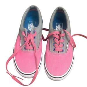 Vans Unisex Gray Pink Casual Tennis Shoes Sneakers Size 5.5 Men’s 7 Women’s